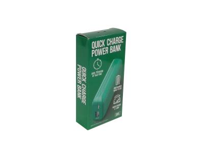 China Supermarket CDR Packing Paper Box , Green Electronics Power Bank Packaging Box for sale