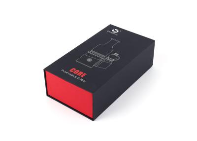 China Custom Beauty Black Magnetic Closure Box Rigid CBD Packaging Offset 4C for sale