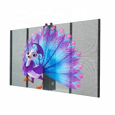 China P3.91-7.8 Transparent LED Display Panel 1000x1000mm High Brightness Glass Window for sale