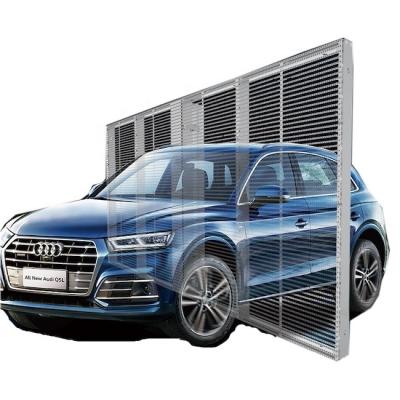 China Full Color Transparent LED Display Panel P3.9mm Glass Window Front Maintenance for sale