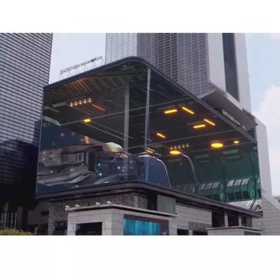 China Tela de exposição do diodo emissor de luz do olho nu 3D P4 para anunciar o anúncio publicitário exterior à venda
