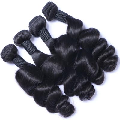 China Loose Extension 100% , Double Wave Loose Wave Virgin Hair Weft Remy Hair Extension Human Hair for sale