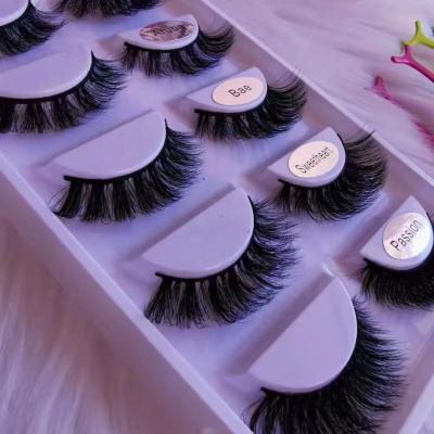 China Fashion logo design colorful private soft super mink curl 3d synthetic eyelashes box packaging for sale