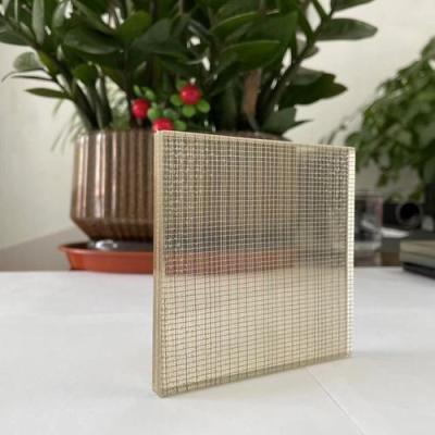 China 6500x3300mm Laminated Wired Glass 2mm Mesh Laminated Glass for sale