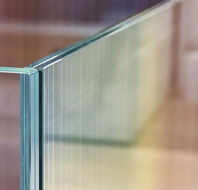 China Building Laminated Tempered Glass Safety Low Iron Polished Edged Toughened / Reflective / Frosted Glass for sale
