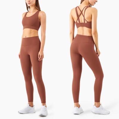 China FP High Intensity Workout Clothes Breathable Matching Yoga Pants And Sports Bra for sale
