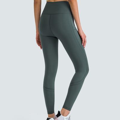 China Nylon Spandex Workout Pocket Yoga Pants Gym High Density For Women for sale