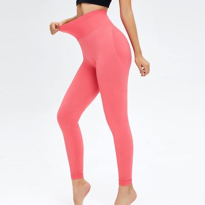 China Nude Seamless High Waisted Yoga Leggings Breathable Push Up Workout Pants for sale