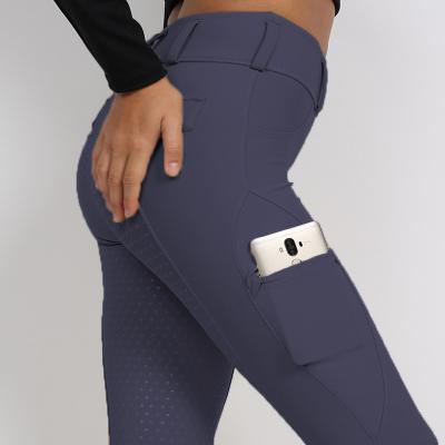 China XXS - XL Equestrian Riding Tights Polyester Full Seat Silicone Leggings With Pocket for sale
