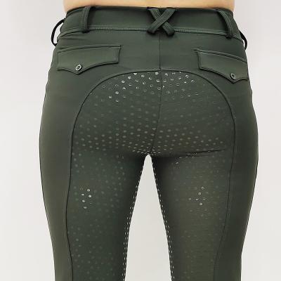 China Polyester High Waisted Full Seat Riding Breeches Quick Dry Women Equestrian Pants for sale