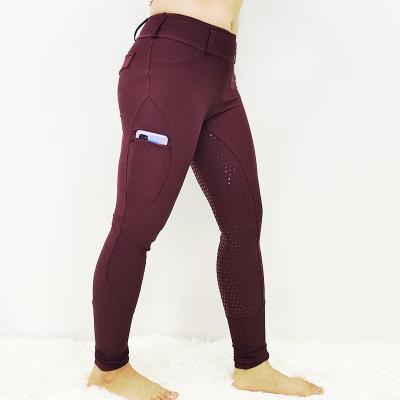 China Maroon Red Ladies Horse Riding Leggings Equestrian Breeches Womens Size XXS - XL for sale