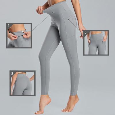 Chine Pantalon nu de yoga de nylon et de Spandex de plus de taille de hautes de Waisted guêtres sportives de sports à vendre