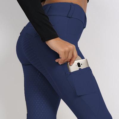 China Navy Blue Horse Riding Pants 9 Colors High Stretchy Full Seat Silicone Breeches for sale