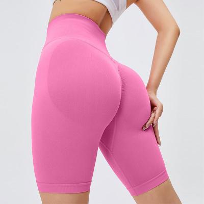 China Seamless Yoga Workout Leggings Ladies High Waist Fitness Short Pants Cool for sale