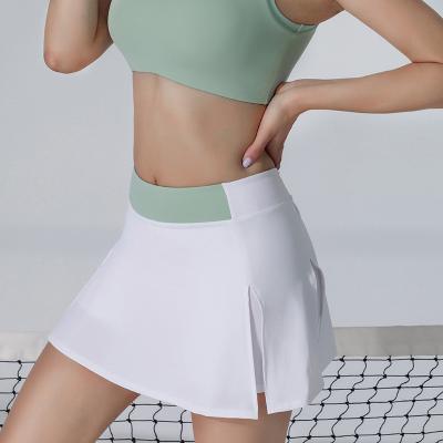 China Natural Sag Womens Golf Clothes With Shorts Active Stretchy Tennis Skort Skirt for sale