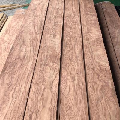 China AA Grade Natural Bubinga Wood Veneer Furniture Plywood 0.45mm Bubinga Wood Veneer for sale