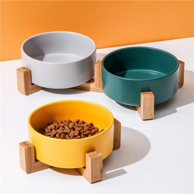 China OEM ODM Elevated Cat Food Bowls Ceramic Pet Bowl Slow Feeder Dog Bowl Ceramic Dog Bowls Ceramic Cat Bowl for sale