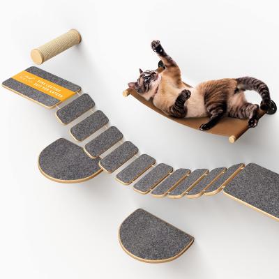 China Diy ‎5 Pieces Cat Climbing Wall Shelves Allergen Free Modern Pet Furniture for sale