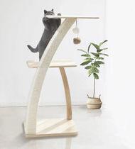 China Coconut Tree Solid Wood Cat Shelf Large Cat Climbing Frame 107*48*6cm Cat Scratching Post Cat Climbing Frame for sale