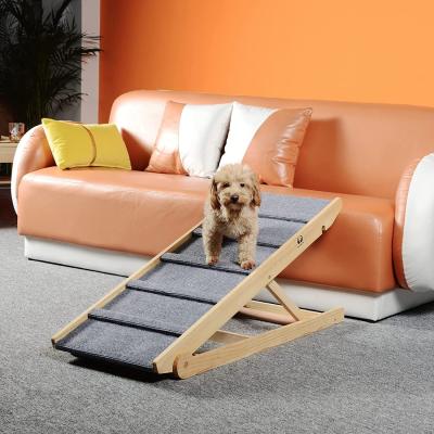 China S M L Pets 200lb Adjustable Dog Ramp For High Bed Three Layers Bed Ramp For Dogs for sale
