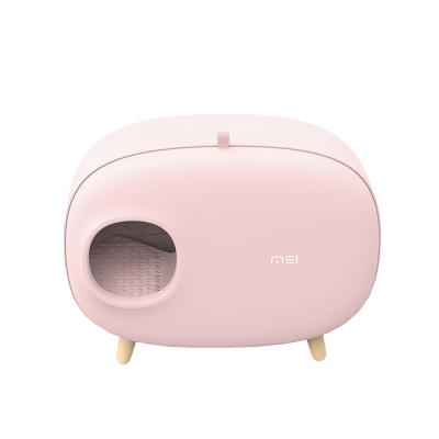China Factory Self Cleaning Cat Litter Box Toilet Foldable Closed Drawer Portable Waterproof Splash-proof ABS Folding for sale