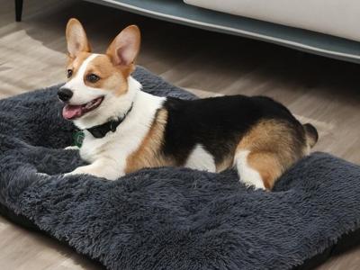 China Removable Non Slip Faux Fur Dog Mat Plush Orthopedic Dog Mattress for sale