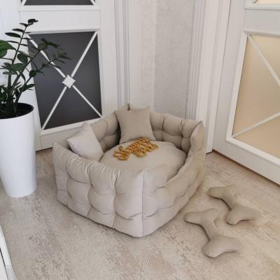 China Large Brown Luxury Orthopedic Dog Sofa Beds Non Toxic Moth Proof Dog Mattress Bed for sale
