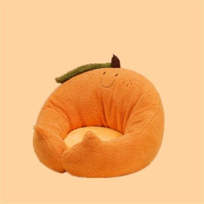 China Cute Orange Short Plush Calming Dog Bed Anxiety Reducing Zoopollo for sale