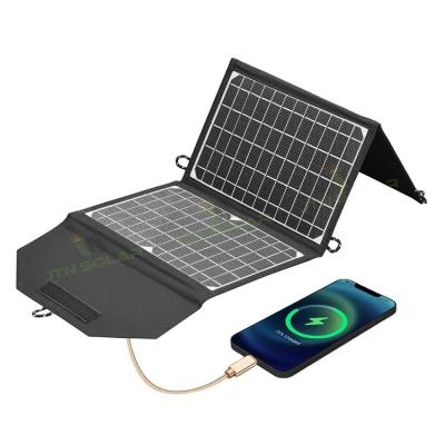 China Customized Outdoor Camping ETFE 21W Foldable Solar Charger Folding Portable Solar Panels with USB Port for sale