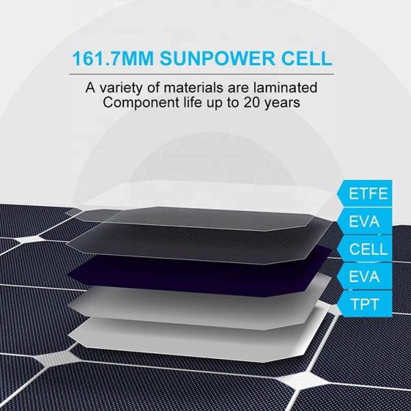 Quality 350W Sunpower Solar Panel Cells Flexible for Commercial for sale