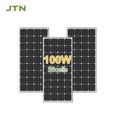 China Panel pequeño 50W 70W 100W Panel solar Paneles con barandillas negras para sistemas pequeños 12V 48V en venta