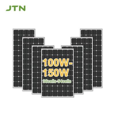 China Panel fotovoltaico mono negro de 100 W y 170 W con material de superficie PET/ETFE/VÍSTULO en venta