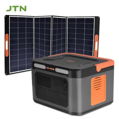 China Folding MPPT Solar Panel Powerstation 1000W Powered Energy Storage System for sale