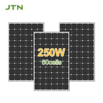 China Monocrystalline Solar Voltaic Cell Thin Film PV Panels 250 Watt 18V 30V 36V For RV Energy for sale