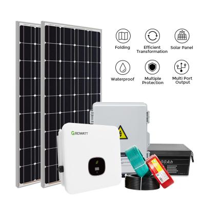 China Home Panel Kit de painéis de energia solar conjunto completo 6KW ODM à venda