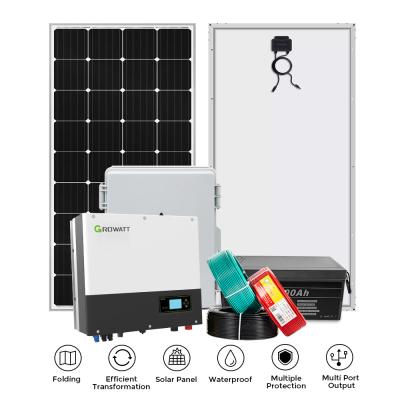 China Conjunto completo de inversores solares híbridos para montaje en el techo del hogar 10KW en venta