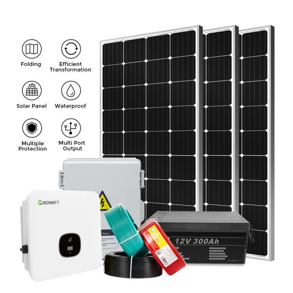 Quality Off Grid House Solar Power System 10Kw Green Energy Solar Generator Hybrid Inverter for sale