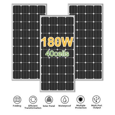 China Panel solar mono Perc de medio corte 160w 165w 175w 185w 180w Marco de aluminio en venta