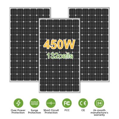 China 156.75mmx156.75mm Cell Size Mono 400w 450w 460w 480w Solar Panels for Home System Power for sale
