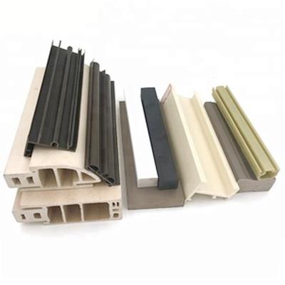 China Haixing PVC Foam Wood Texture Emboss Plastic Window Door Frame Ideal for Scenic Spots for sale