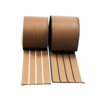 China Flexible 5mm Sanding Flexiteek PVC Synthetic Teak Decking Mat for Boat/Yacht Flooring for sale