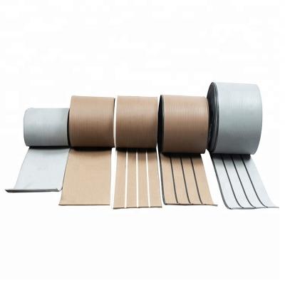 China 19 cm de ancho PVC sintético impermeable antideslizante piso de barco marino láminas de cubierta de caucho 5 mm de espesor en venta
