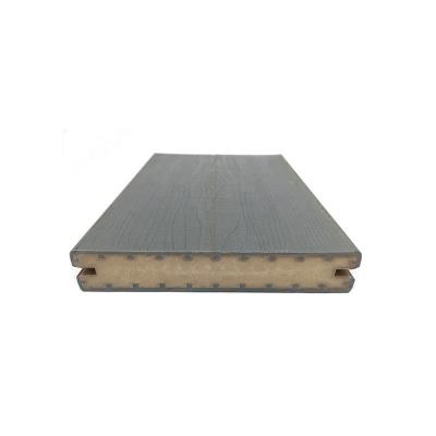 China 122*23mm Pet-Safe PVC Foam and ASA Coated Rounded Outdoor Decking with No Sharp Edges for sale