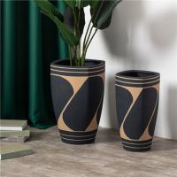 Quality Fancy home balcony decorative planter big floor decor plant pot custom matte for sale