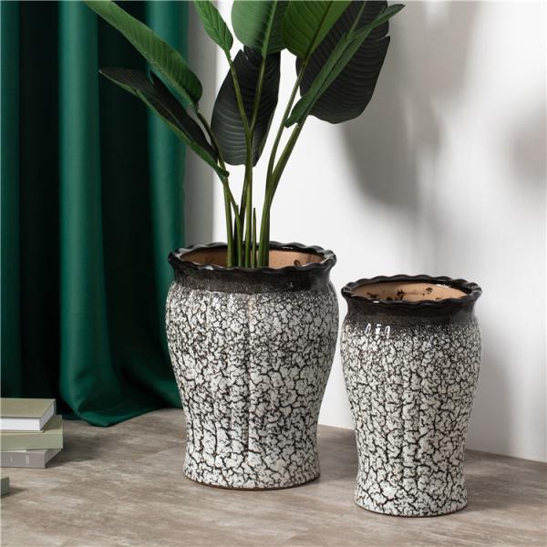 Quality Hot selling creative big floor pots indoor outdoor hotel garden decoration ceramic flower pots for plants for sale