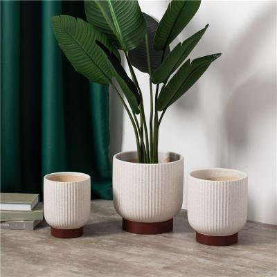 China Potes de cerámica del estilo de la planta de las macetas del jardín de la decoración al aire libre barata mate de alta calidad europea del piso en venta