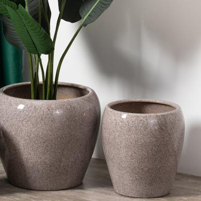 China Modern Creative Design Home Decoration Round Plant Pots Indoor Outdoor Ceramic Flower Pot Molds for sale