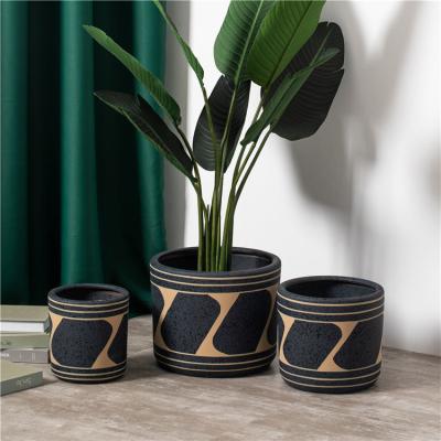 China indoor outdoor decoration cylinder matte succulent bonsai pots hotel desktop decor ceramic flower pots for gardening for sale