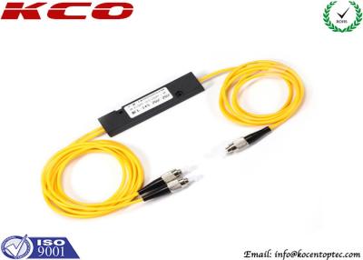 China Low Loss Fiber Optic Splitter 1X2 FTTH with FC UPC Corning Fiber Connectors for sale