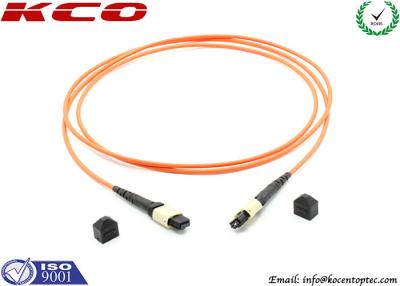 China MPO To LC Breakout Cable Harness Multimode OM2 Fiber Optic Patch Cord ISO9001 for sale